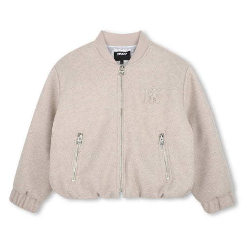 jacket wool bomber style - chine beige-c10