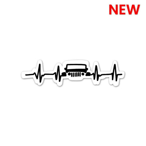 Jeep Heartbeat Sticker - Stickers | STICK IT UP