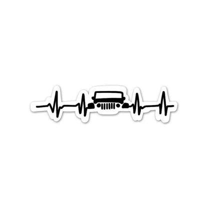 Jeep Heartbeat Sticker - Stickers | STICK IT UP