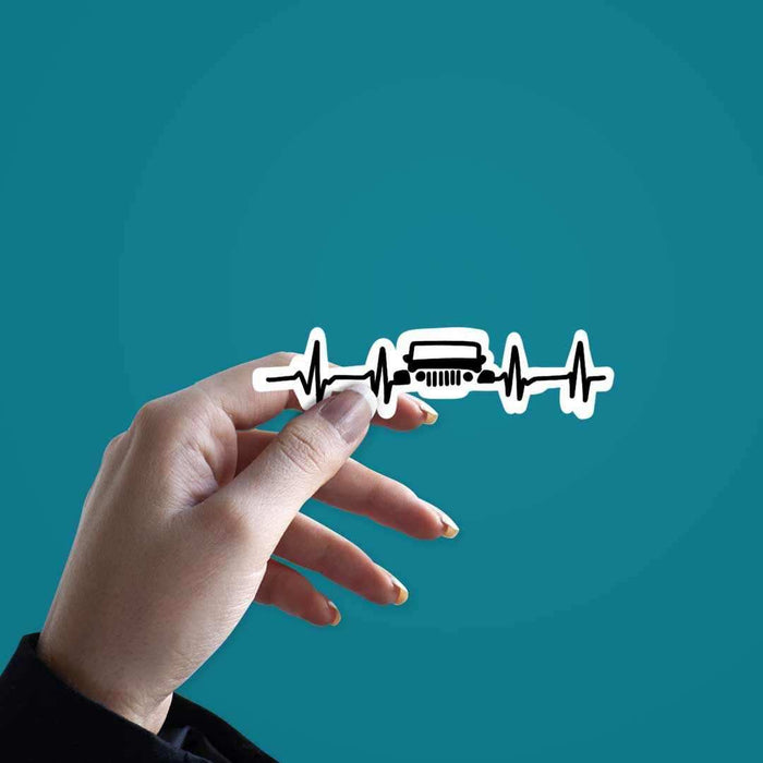 Jeep Heartbeat Sticker - Stickers | STICK IT UP