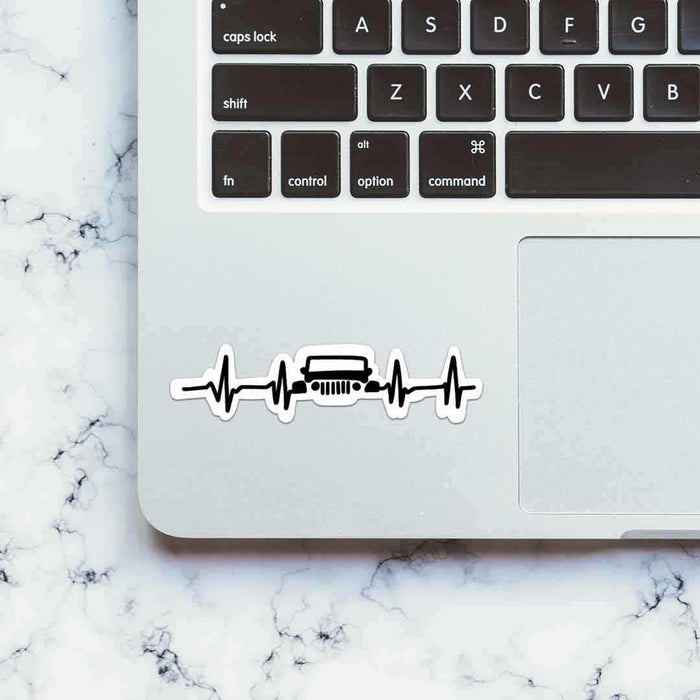 Jeep Heartbeat Sticker - Stickers | STICK IT UP