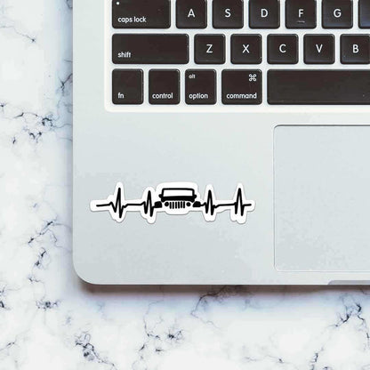 Jeep Heartbeat Sticker - Stickers | STICK IT UP