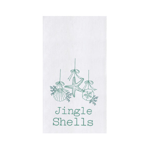 A Jingle Shells Flour Sack Kitchen Towel.