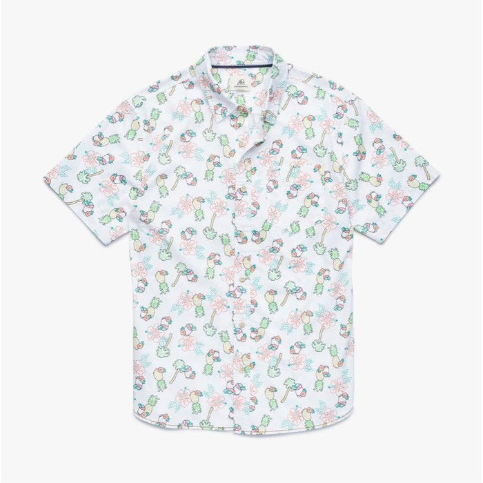 Joey Short Sleeve Pineapple Printed 1 Pocket Shirt