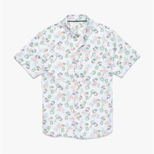 Joey Short Sleeve Pineapple Printed 1 Pocket Shirt