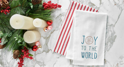 A Joy To The World Flour Sack Kitchen Towel.