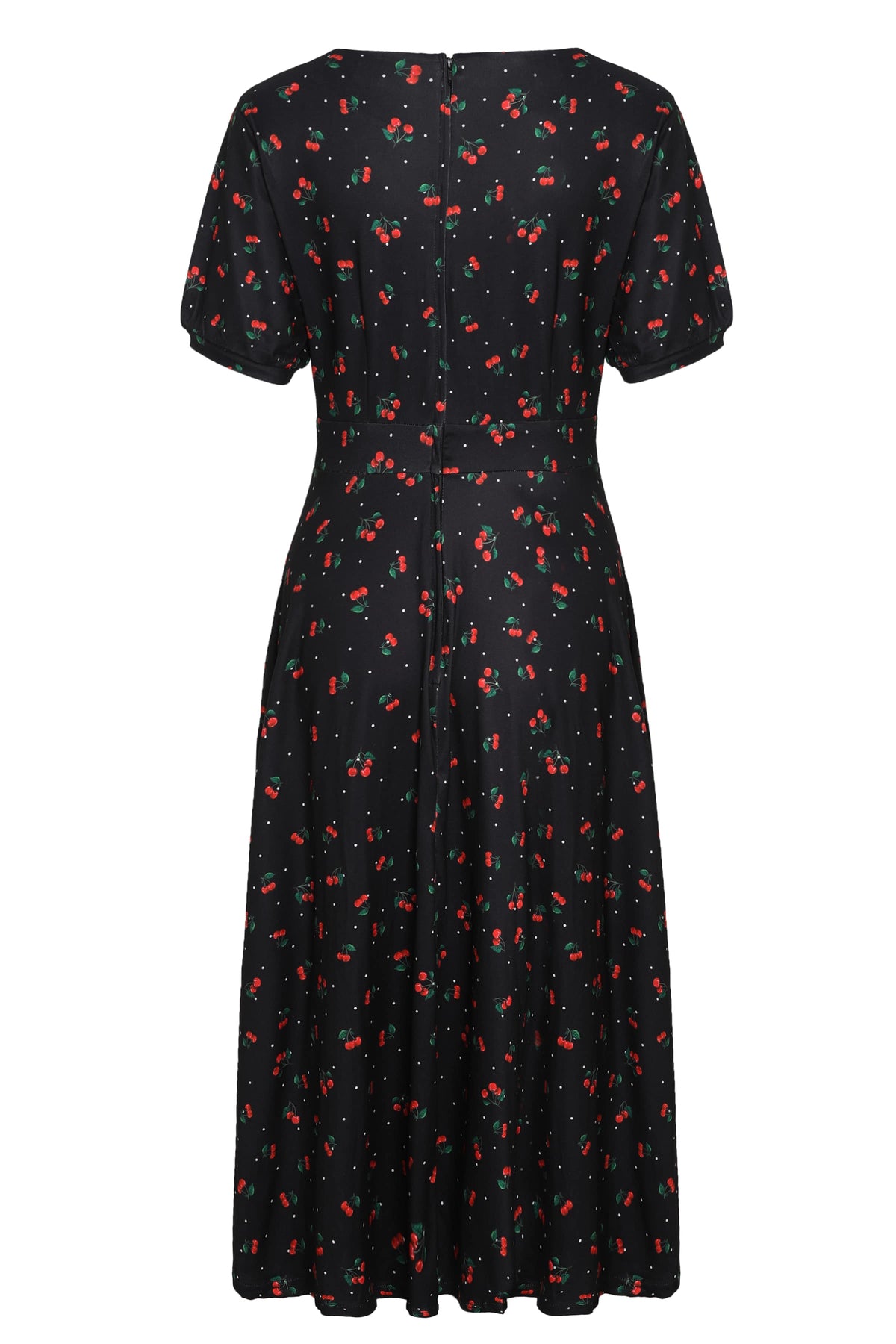 Julia Retro Black Cherry Tea Dress