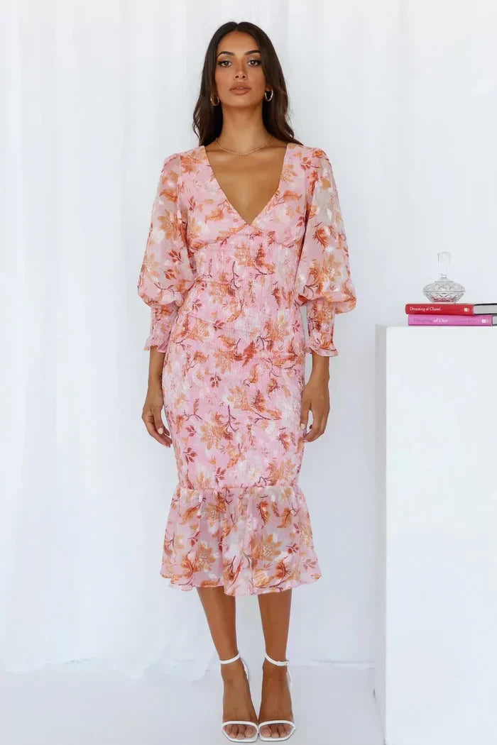 Julia | Women's Wedding Guest Floral Dress Evening