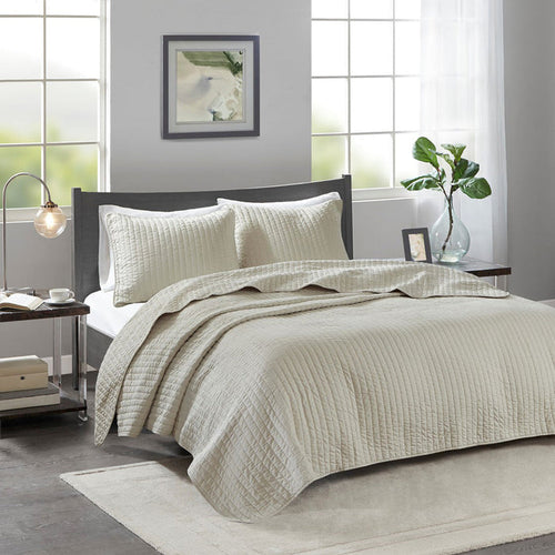 keaton cream coverlet set from JLA Home and Fabrics