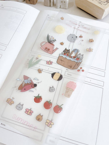 Kuboandlucy Stationery Co - Kuboandlucy x Dana Ate Oatmeal Four Seasons Sticker Sheet