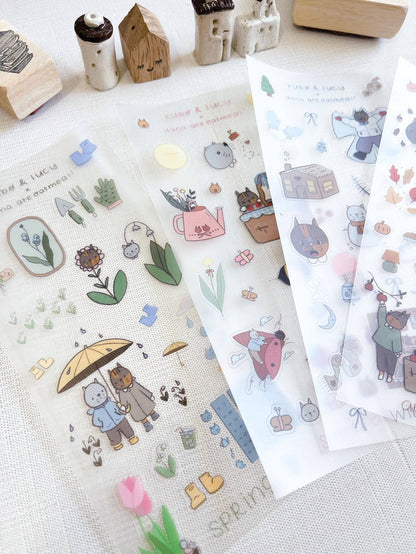 Kuboandlucy Stationery Co - Kuboandlucy x Dana Ate Oatmeal Four Seasons Sticker Sheet