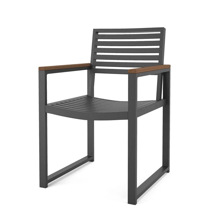 Landon Dining Arm Chair - Mahogany - Aluminum - - Greathouse