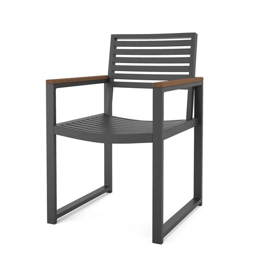 Landon Dining Arm Chair - Mahogany - Aluminum - - Greathouse