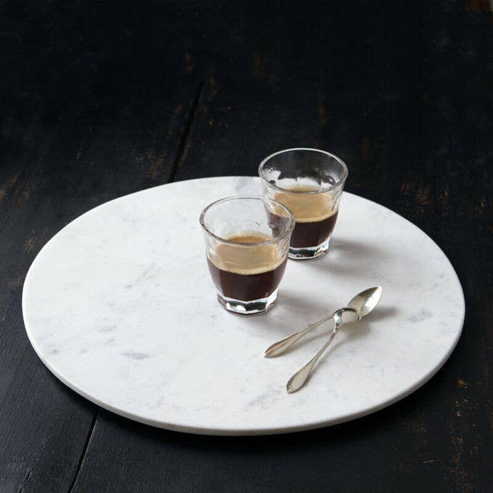 Large Marble Round Cheeseboard 14" l x 14" w x 0.5" h