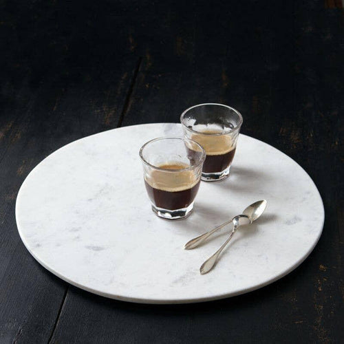 Large Marble Round Cheeseboard 14" l x 14" w x 0.5" h
