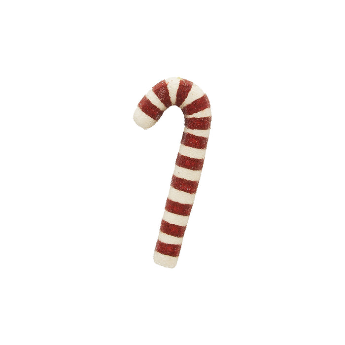 A Large Sugared Candy Cane Ornament.