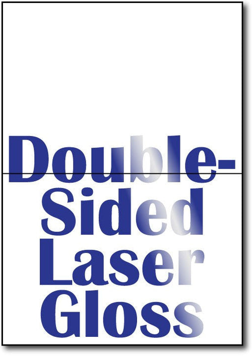 80lb Microperforated Double Sided Laser Gloss 5" x 7" Greeting Cards.