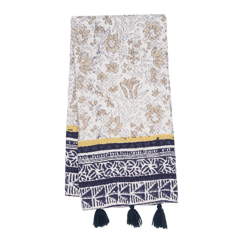 A lawrence moonbeam block printed towel.