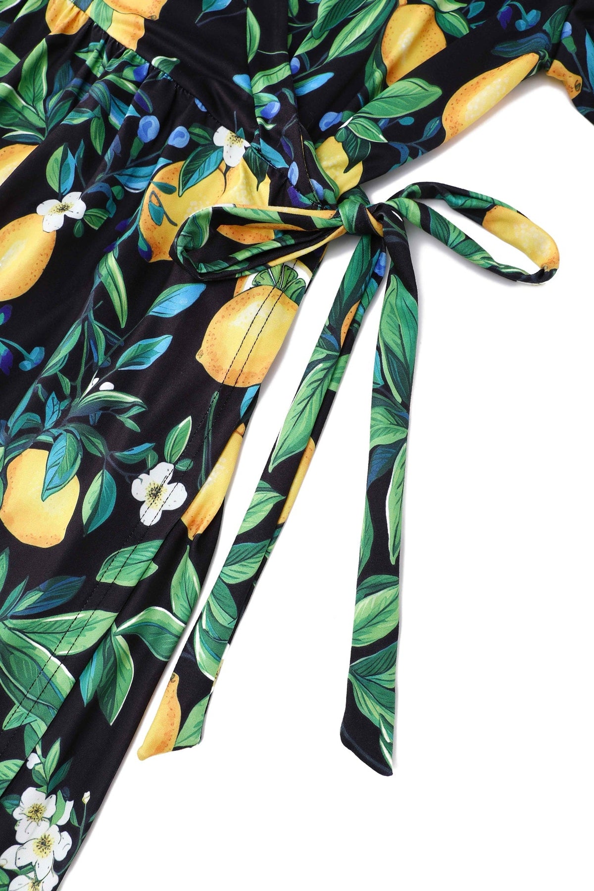 Isla Lemon Maxi Wrap Dress