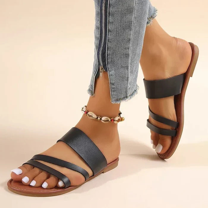 Lilac | Women's Flat Cushioned Sandals