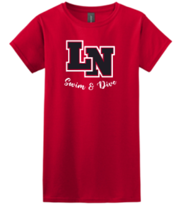 LN GIRLS SWIM & DIVE LADIES SOFTSTYLE T-SHIRT