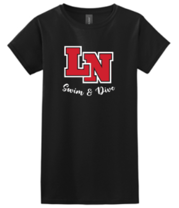 LN GIRLS SWIM & DIVE LADIES SOFTSTYLE T-SHIRT