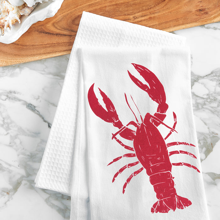 A Lobster Printed Kitchen Towel.