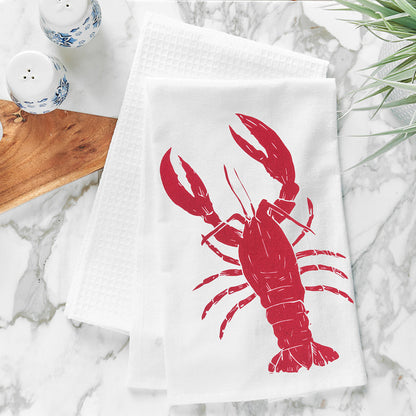 A Lobster Printed Kitchen Towel.