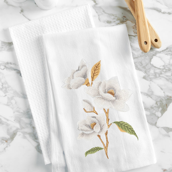 A Magnolia Flour Sack Kitchen Towel.