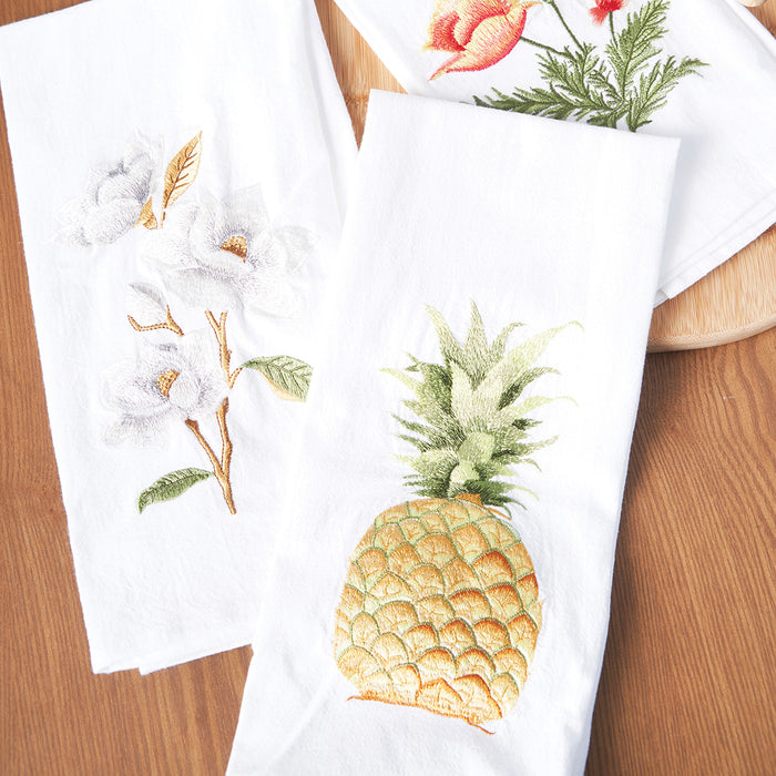 A Magnolia Flour Sack Kitchen Towel.