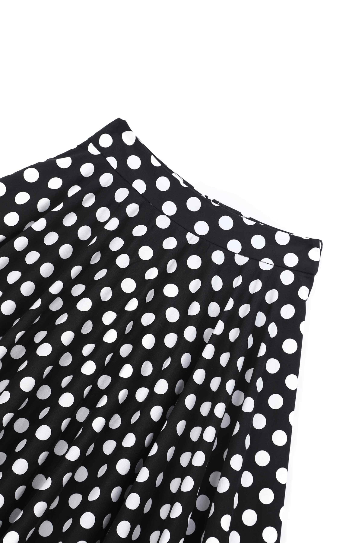 Maisie Black Polka Dot Full Circle Midi Skirt