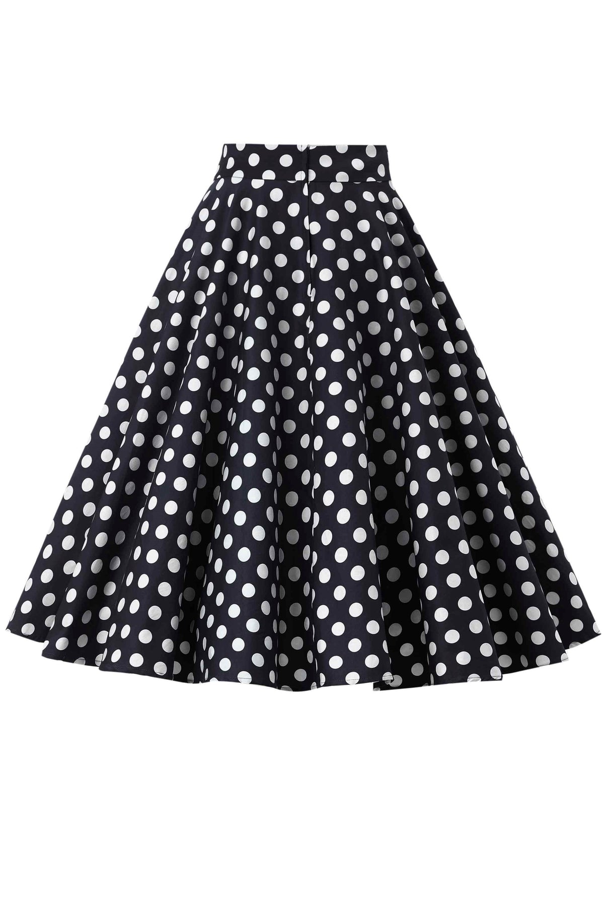 Maisie Black Polka Dot Full Circle Midi Skirt