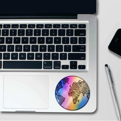 Mandala earth Holographic Stickers - Holographic stickers | STICK IT UP