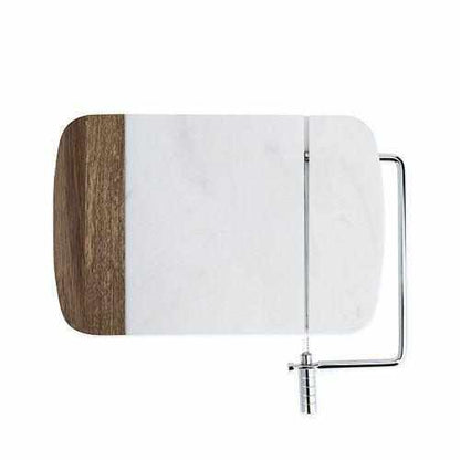 Marble & Acacia Wire Slicer by Twine