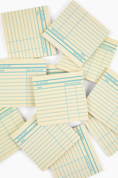 Marigold Press - Library Card Sticky Notes - Yellow
