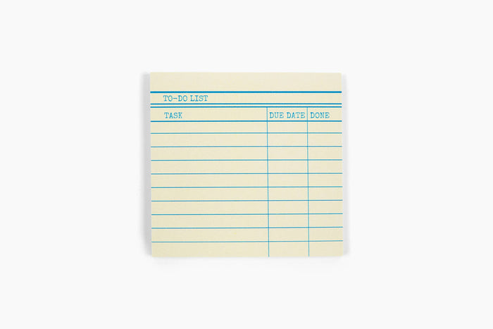 Marigold Press - Library Card Sticky Notes - Yellow