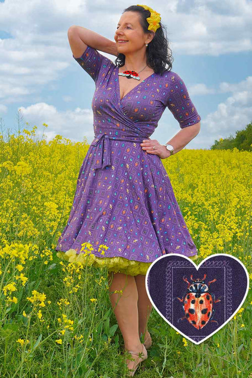 Matilda Bug Collection Wrap Dress