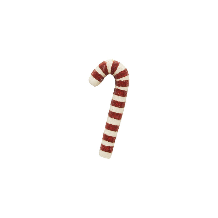 A Medium Sugared Candy Cane Ornament.