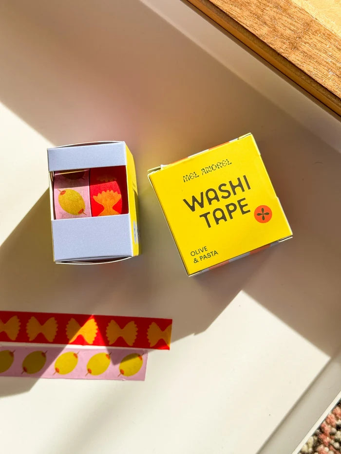 Mel Andrel - Olive & Pasta Washi Tape Two-Pack
