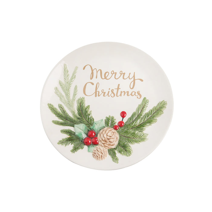 A Merry Christmas Hand Painted Platter.