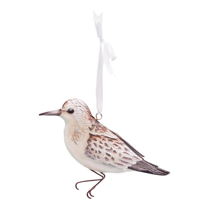 A Metal & Capiz Sandpiper Ornament.
