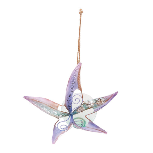A Metal & Capiz Sea Star Ornament.