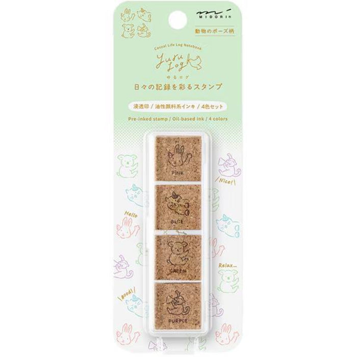 Midori Yuru Log Pre-Inked Stamp