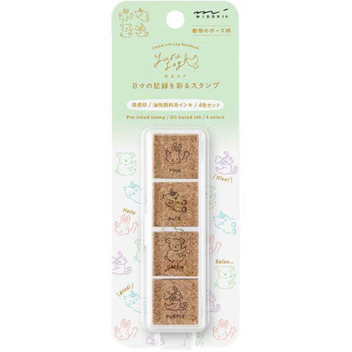 Midori Yuru Log Pre-Inked Stamp