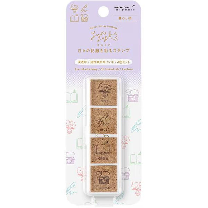 Midori Yuru Log Pre-Inked Stamp