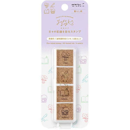 Midori Yuru Log Pre-Inked Stamp