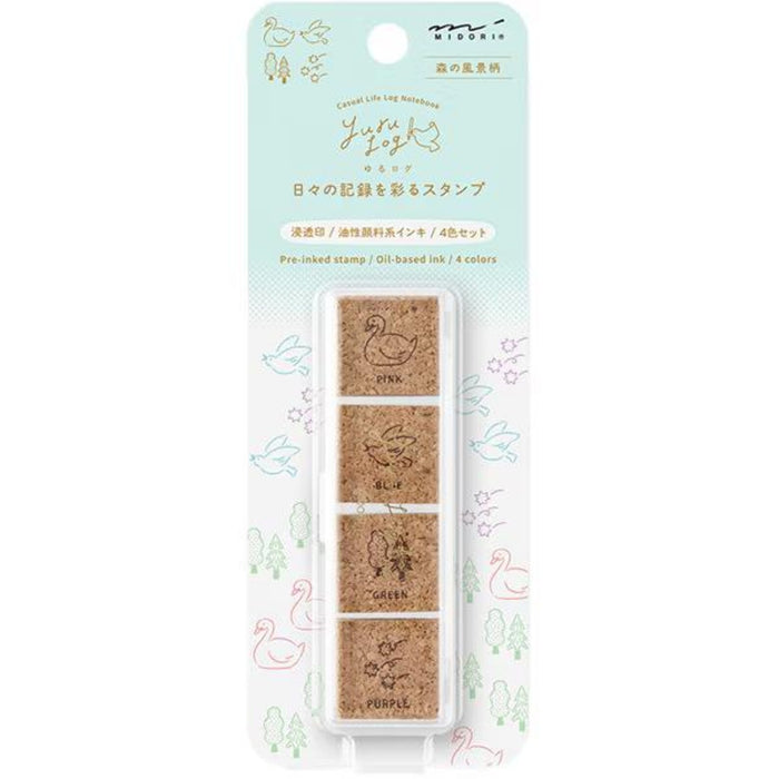 Midori Yuru Log Pre-Inked Stamp