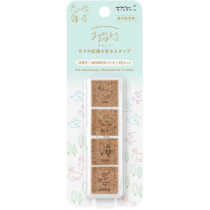 Midori Yuru Log Pre-Inked Stamp