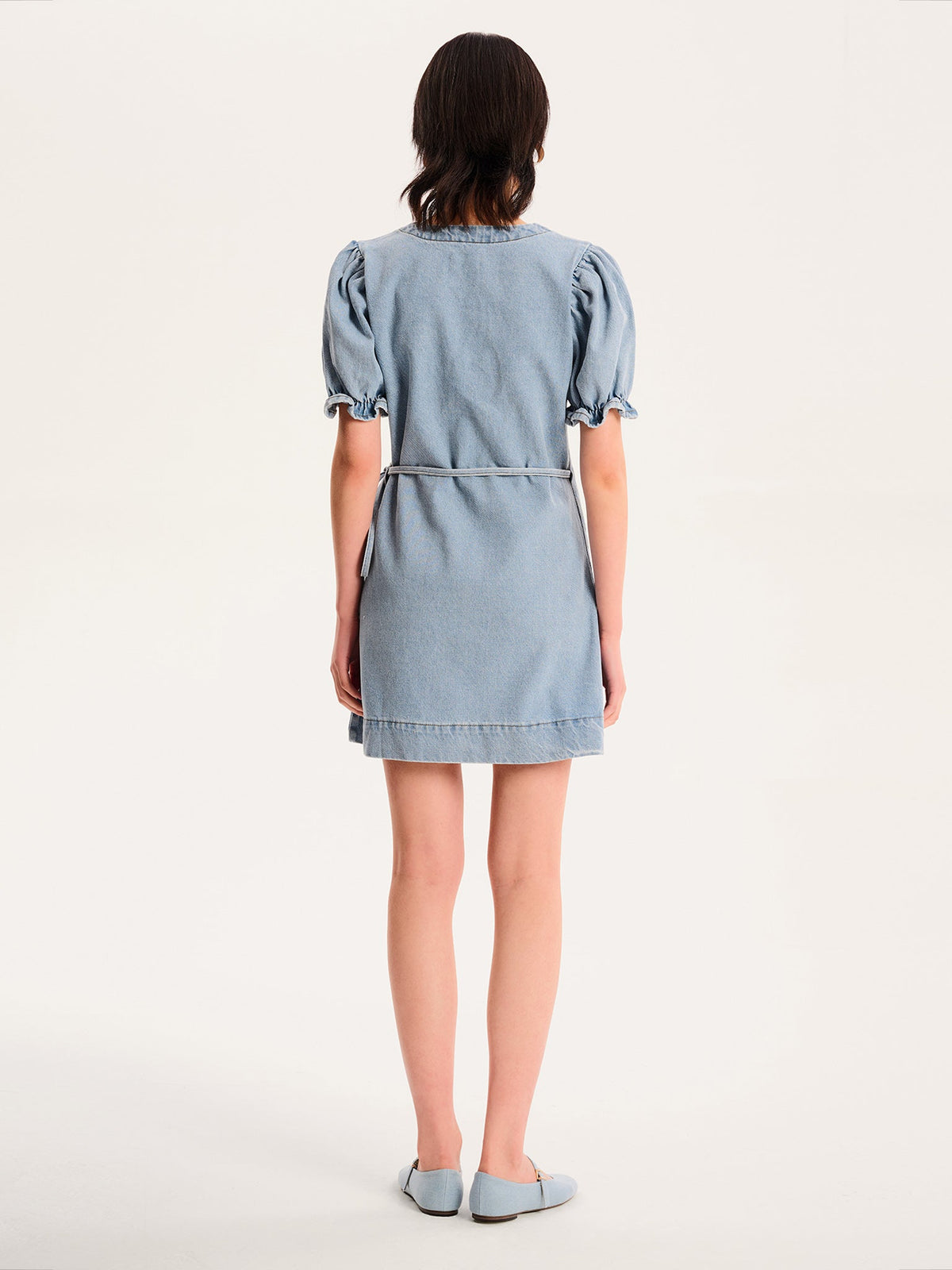 Mikayla Dress in Light Wash