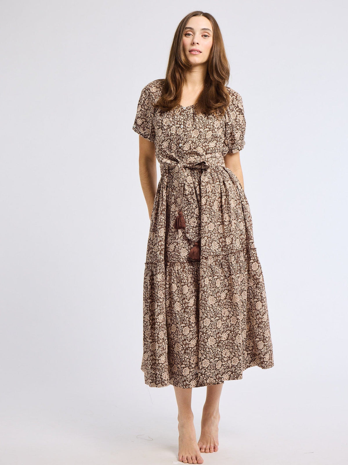 Françoise Skirt in Cocoa Floral